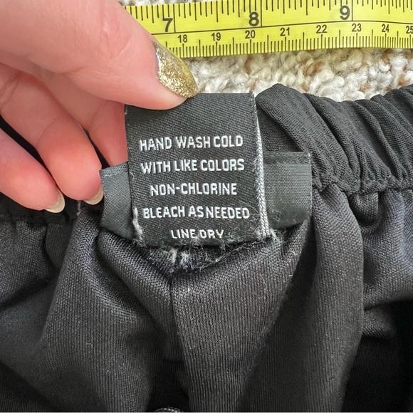 Liv Los Angeles Embroidered Black Wide-Leg Palazzo Pants Beach Boho Sz L - Picture 6 of 9